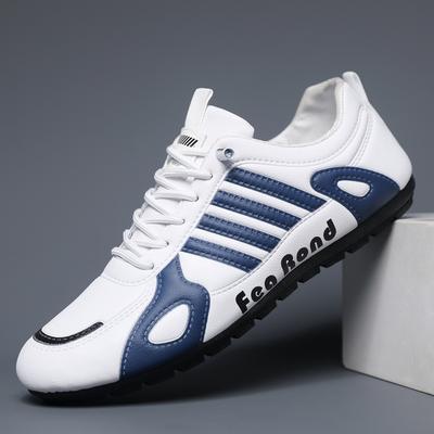 Leather Beanie Shoes Men's Fashion Trend Sports Shoes Breathable Running Shoes Soft Sole Comfortable Casual Shoes