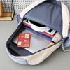 Large Capacity Backpack Student Lightweight Schoolbag Color Contrast Backpack