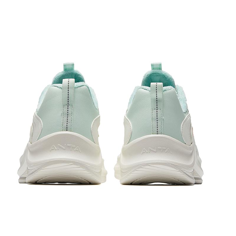 Anta Comfortable Warm Lightweight Non-Slip Low-Top Casual Running Shoes Women sneaker White Green 922445573-10
