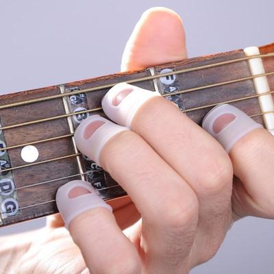 15 Pièces médiators pouce Guitare Guzheng Doigts Capuchons Protège-doigts Pour Ligne d'épissure Appuyer Antidérapant Élastique Couvre-doigts Ukulélé