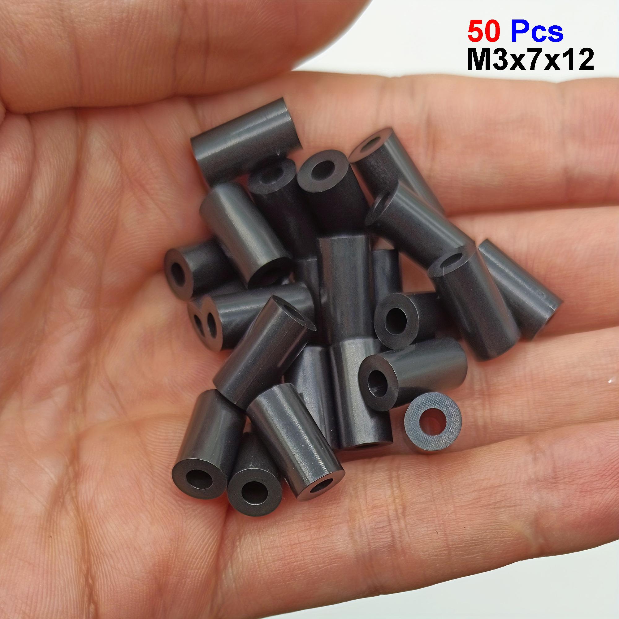 

50/305pcs Electrical Outlet Screws Spacers, Black Nylon Round Spacer Assortment Kit, Plastic Spacers Without Threaded, Switch An 50Pcs