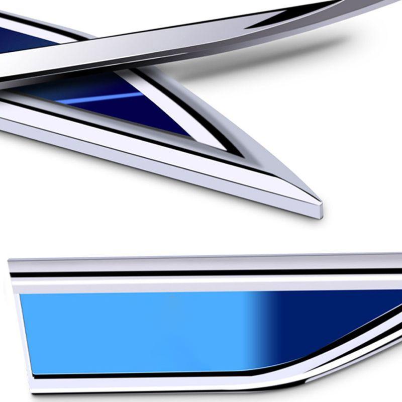 dclaq2 Car Body Fender Side Metal Chrome Knife Side Emblem Badge Decals 3D Sticker For Skoda Superb VRS S VII Rapid Fabia 1 2 Kodiaq