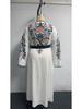 Middle East Ethnic Style Printed Bow V-neck Plus Size Maxi Dress