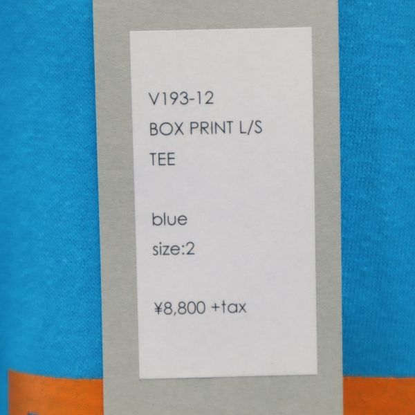 unused VAST222 19ss made in Japan Print Long sleeve sweat trainer Men's Used