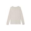 Nike One Relaxed Solid Color Crew Neck Long Sleeve T-Shirt Women Tops Light-Redwood-Brown FN2818-104