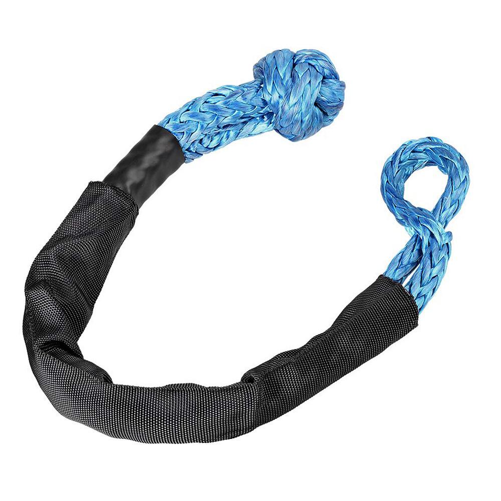 Heavy Duty Recovery Ring Snatch Block Pulley W/ Soft Shackle Tow Winch Rope