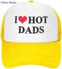 I Love Hot Moms Bucket Hat Unisex Adult I Heart Hot Moms Adjustable Baseball Cap Gift Hats Mesh Trucker Caps Unisex Womens