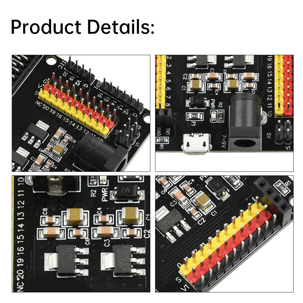 Sensor Expansion Board Module Shield V2 For 3.3V 5V Python Programming Development Micro USB/DC 5.5*2.1mm Interface