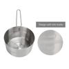 1.5L Camping Pot 304 Stainless Steel Folding Handle Stable Camping Cook Pot with Lid for Outdoor Mountaineering Hiking