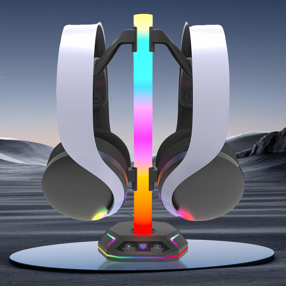New RGB Headset Stand 9 Light Modes for Desk Controller Stand Hanger Headphone Holder for PS5/PS4/Xbox/Switch Pro Gamepad