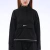 Nike Logo Stand Collar Pullover Sweatshirt Women Tops Black CU6638-010
