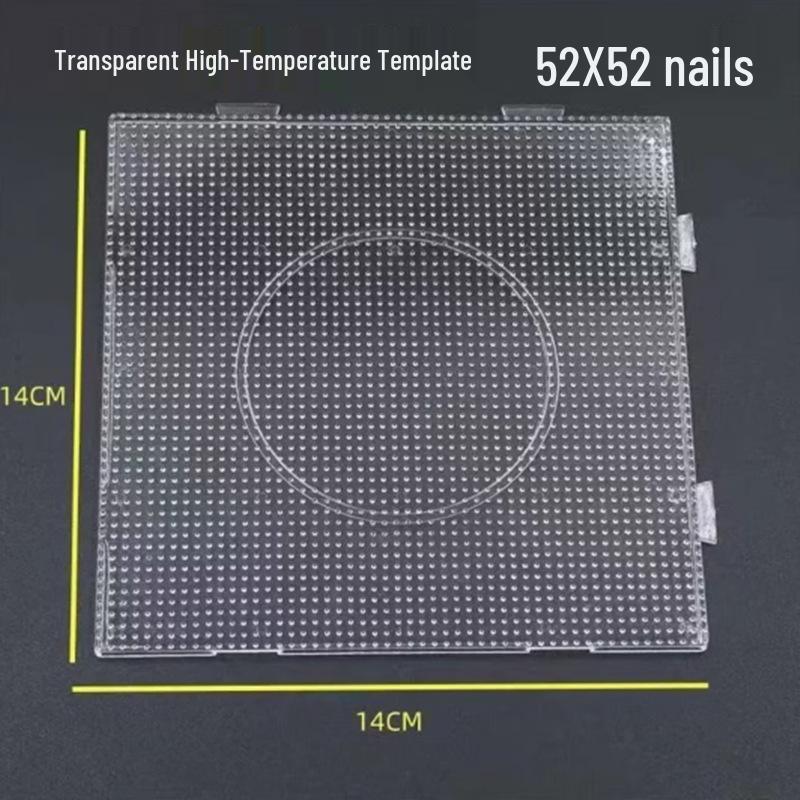 14CM Transparent Round Pegboard - DIY Educational Plastic Toy for Youth