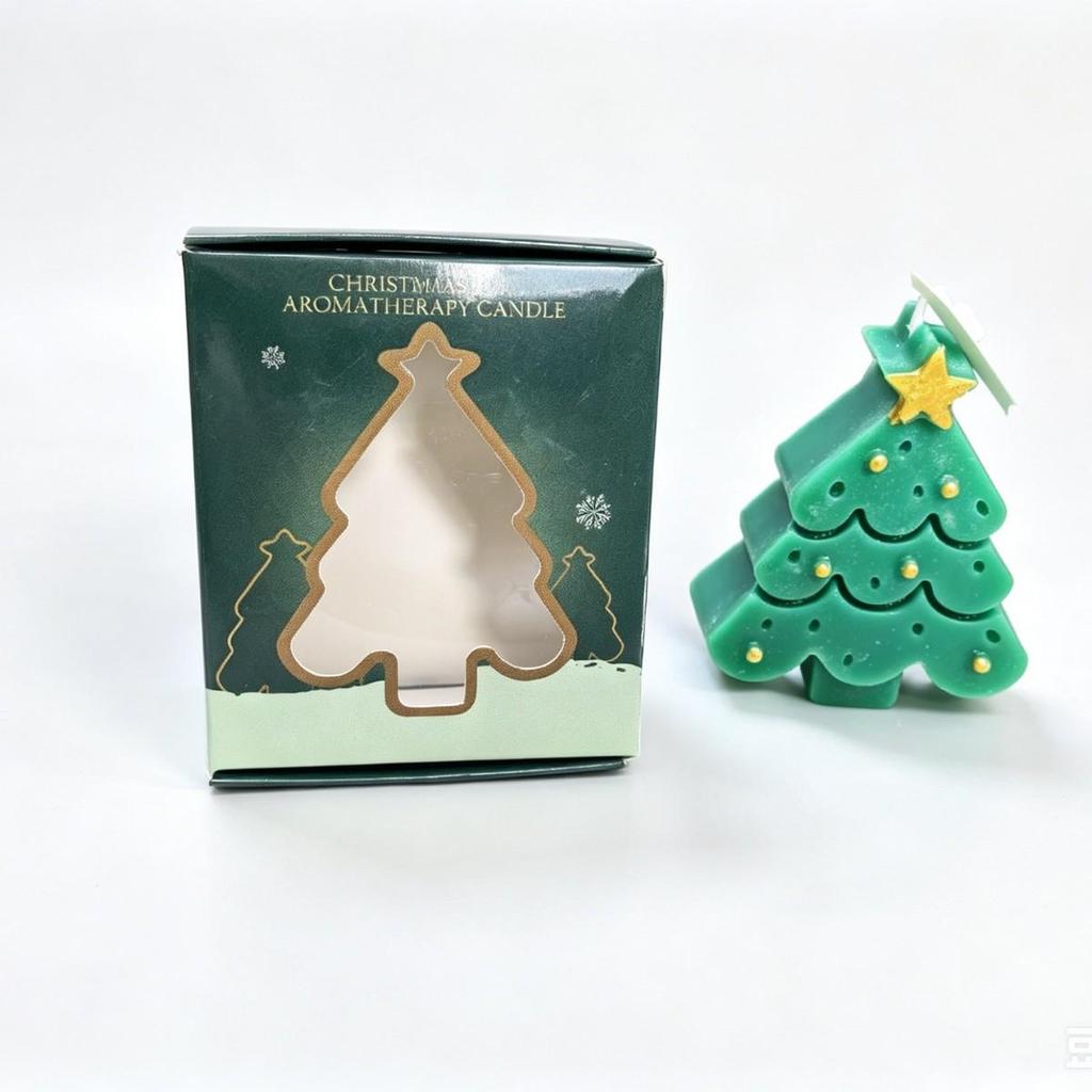 Creative Snowflake & Gingerbread Scented Christmas Candle Ornament Gift