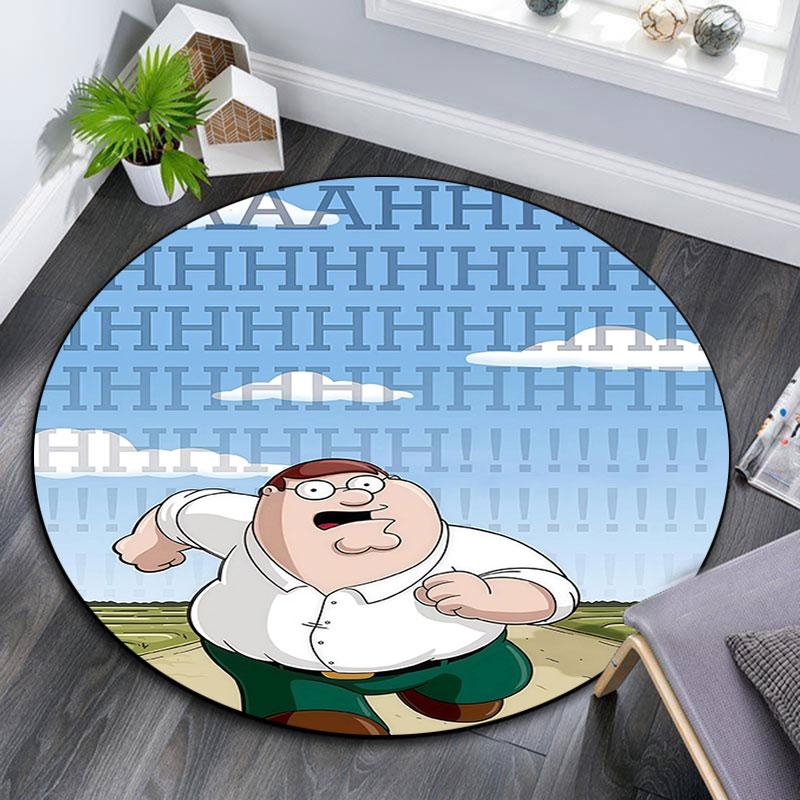 Peter Griffin Pattern Round rug,Carpet Rug for Living Room Bedroom Playroom ,Non-slip Floor Mat,Holiday Gifts and Birthday Gifts.
