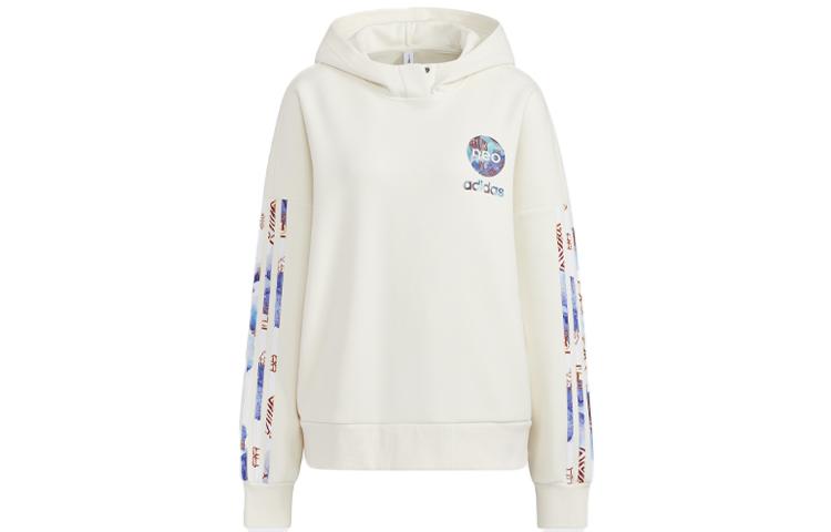 Adidas Neo Sweatshirts Women s Ecru Hooded Moderate Regular HM7483 L