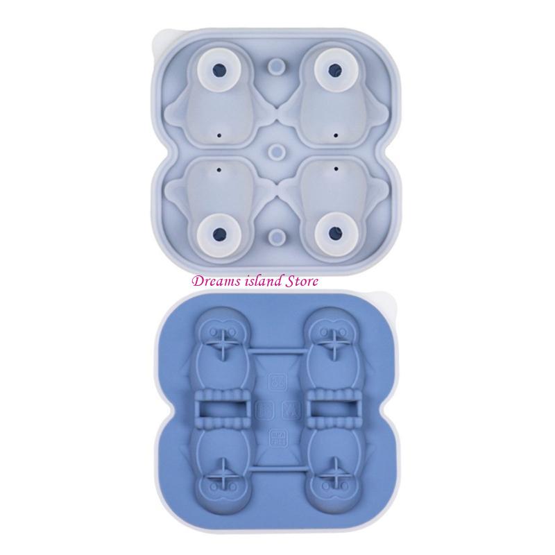 4 Cavities Animal Ice Molds Silicones Ice Household Ice Box Ice Molds HX6C