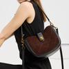 Genuine leather Saddle Bag for Women, High-end Feel; Cowhide Underarm Bag, Stylish Single-shoulder Crossbody Bag