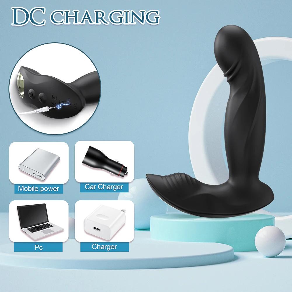 Male Sex Toy Wiggle Prostate Massager for Men APP Control Swing Vibrating Anal Vibrator Butt Plug Perineum Stimulator Buttplug