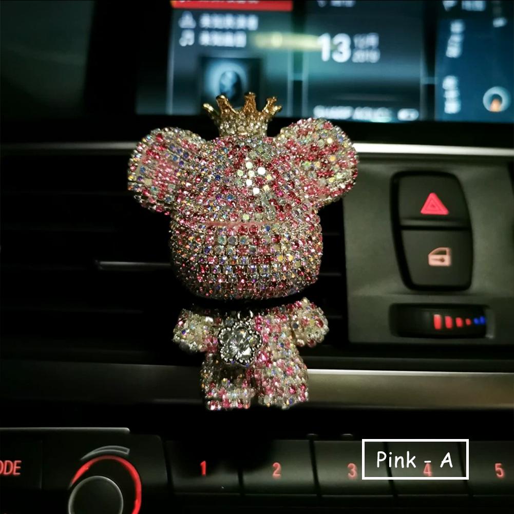 მაღალი ხარისხის Creative Personality Cute Bear Car Air Outlet Aromatherapy მდგრადი მსუბუქი არომატის მანქანის ინტერიერის კონდიცირება