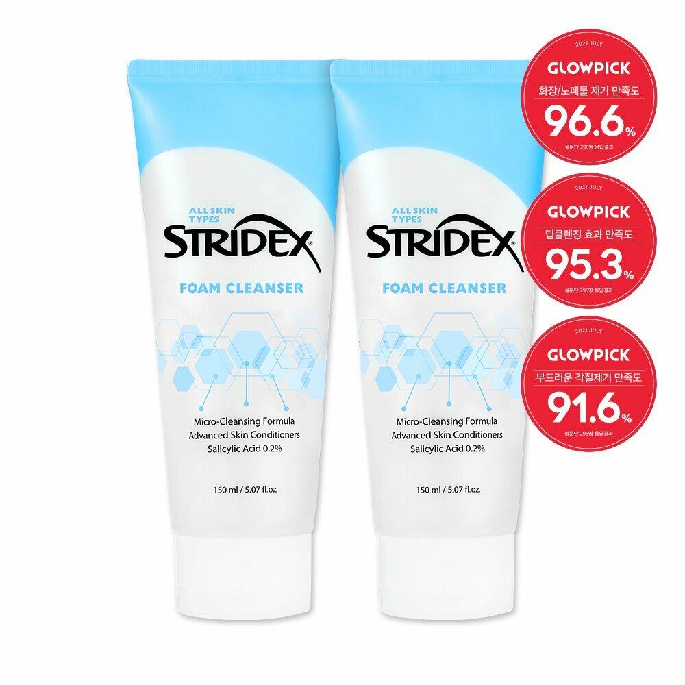 STRIDEX Low Alkaline BHA Foam Cleanser Double Pack (150mL+150mL)