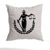 Lawyer Unique Justice Pillow Case Square Double-Sided Printing Short Plush Sofa Cushion Cover Bedroom Bedside Pillow