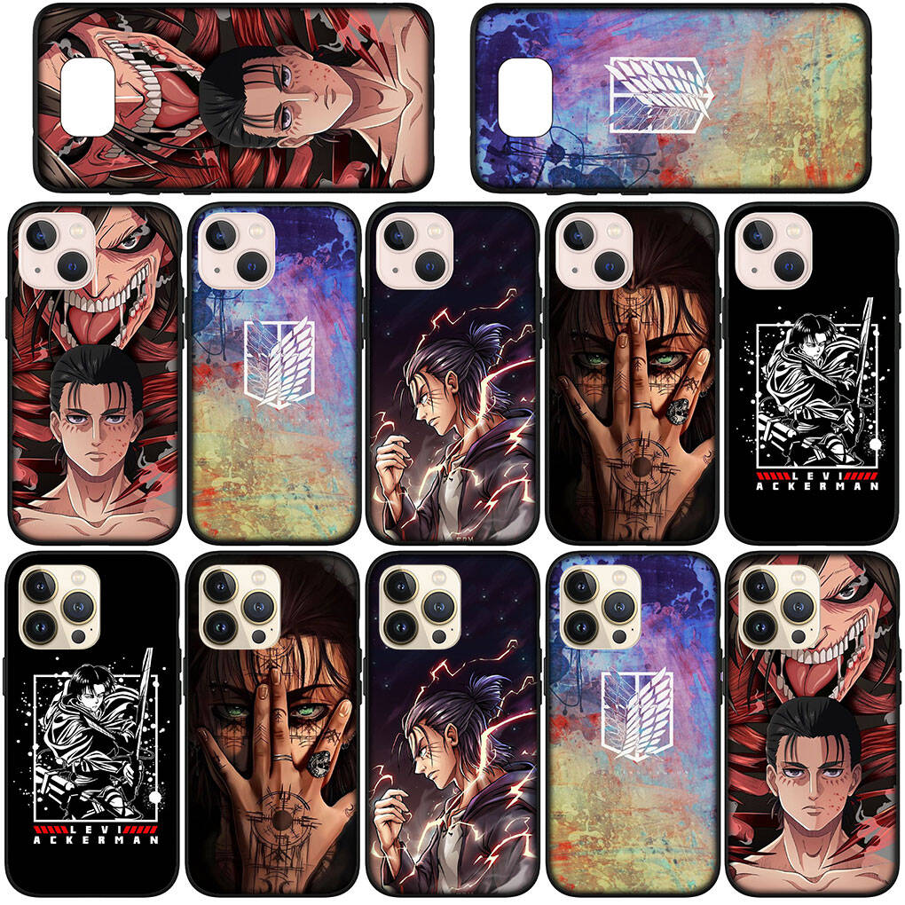 For iPhone 17 16 15 Xiaomi Poco F7 F8 X7 X6 C85 C75 C71 M8 Redmi Note 14 13 12 Pro Max 14C 13C 15C A3 A4 Phone Case Anime Attack On Titan Levi Cover