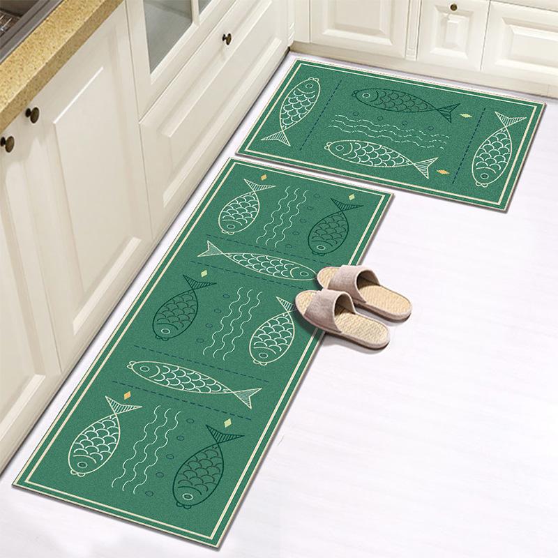 WTEMPO Kitchen Carpet Printed Carpet Thick Foot Mat Floor Mat Simple Door Mat Entrance Door Mat