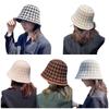 Spring Fall Winter Hat Ins Wind Japanese Bucket Hats Korean Cute Knitted Hats Wool Bucket Hat For Women Mum Mother's Day Gift