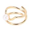 Pearl Finger Nail Knuckle Rings Stylish and Simple Copper Fingertip Jewelry for Women Girls