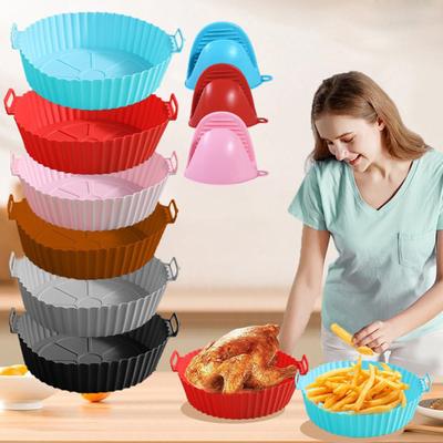 Silicone Tray for Air Fryers and Oven Use Nonstick Microwave Liner Baking Accessories Heat Resistant Cooking Mat
