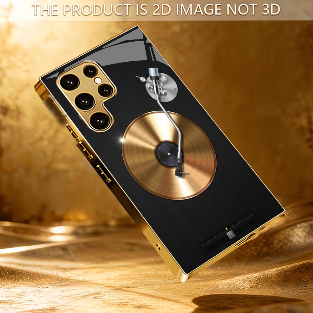 Ambiance Musicale Simplicité Haut de Gamme Placage Verre Coque de Téléphone pour Samsung Galaxy S26 S25 S24 S23 S22 S21 FE,Ultra,Plus