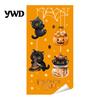 Halloween Window Clings for Glass Castle Pet Static Cling Stickers, Spooky Bat Pumpkin Seasonal Kids Floral Decals, Removable Self-Adhesive