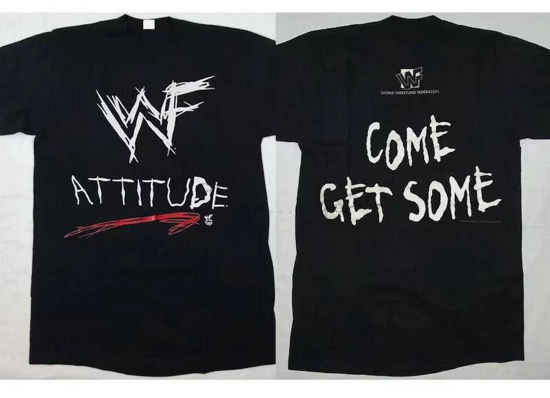 1998 Attitude Era Pro Wrestling REPRINT Vintage Style T-Shirt S разноцветный