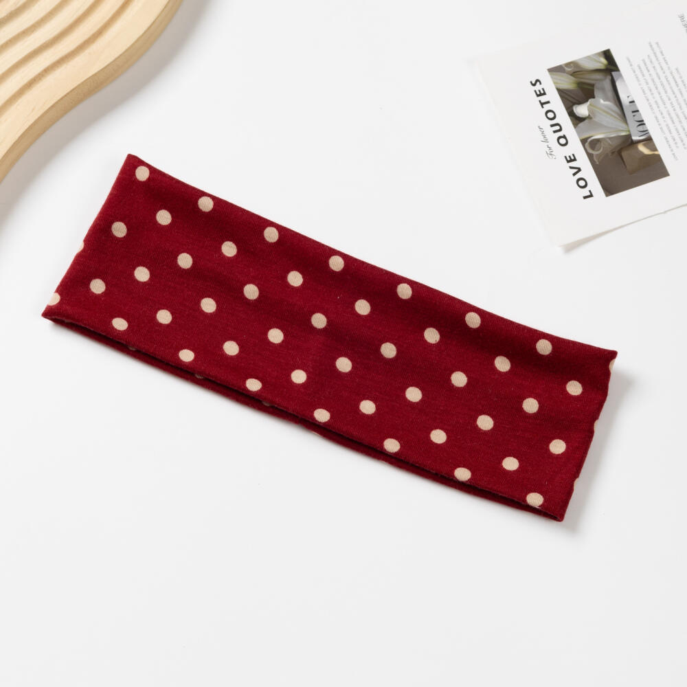 Fashion Polka Dot Makeup Hairband Hair Accessories New Wave Yoga Elastic Headband Sports Fitness Sweat-absorbent Hairband