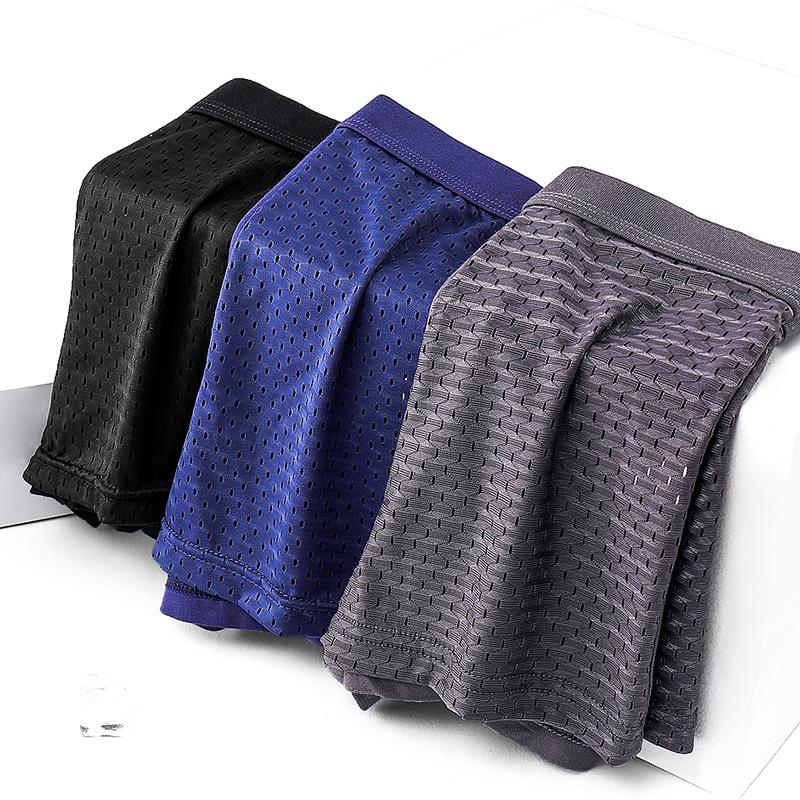Men'S Panties Ice Silk Men'S Boxers Mesh Summer Boxers