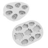 2Pcs Silicone Baking Mold Bunny Chick Style Food Grade Silicone Easy Release Chocolate Molds for