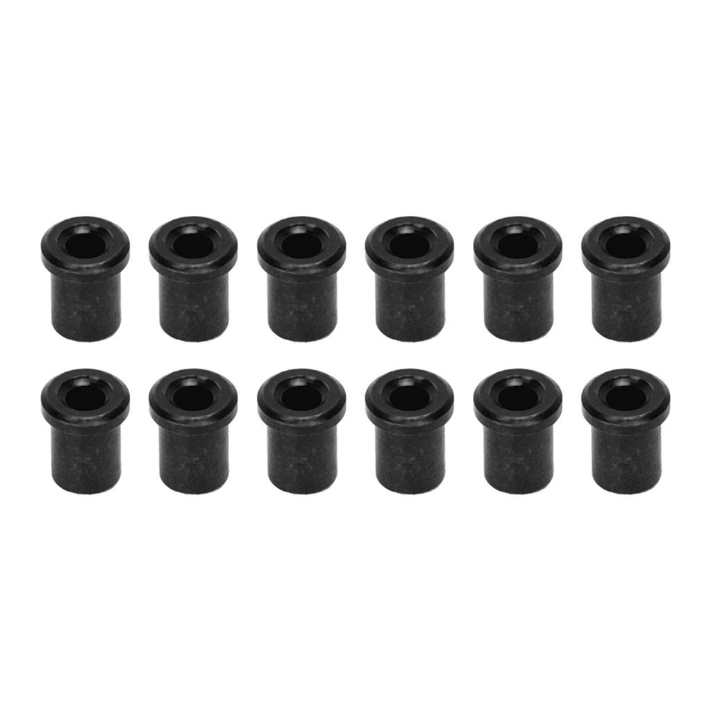 12PCS Guitar Through Body Ferrules Replacement Metal String Bushing for Electric Guitar