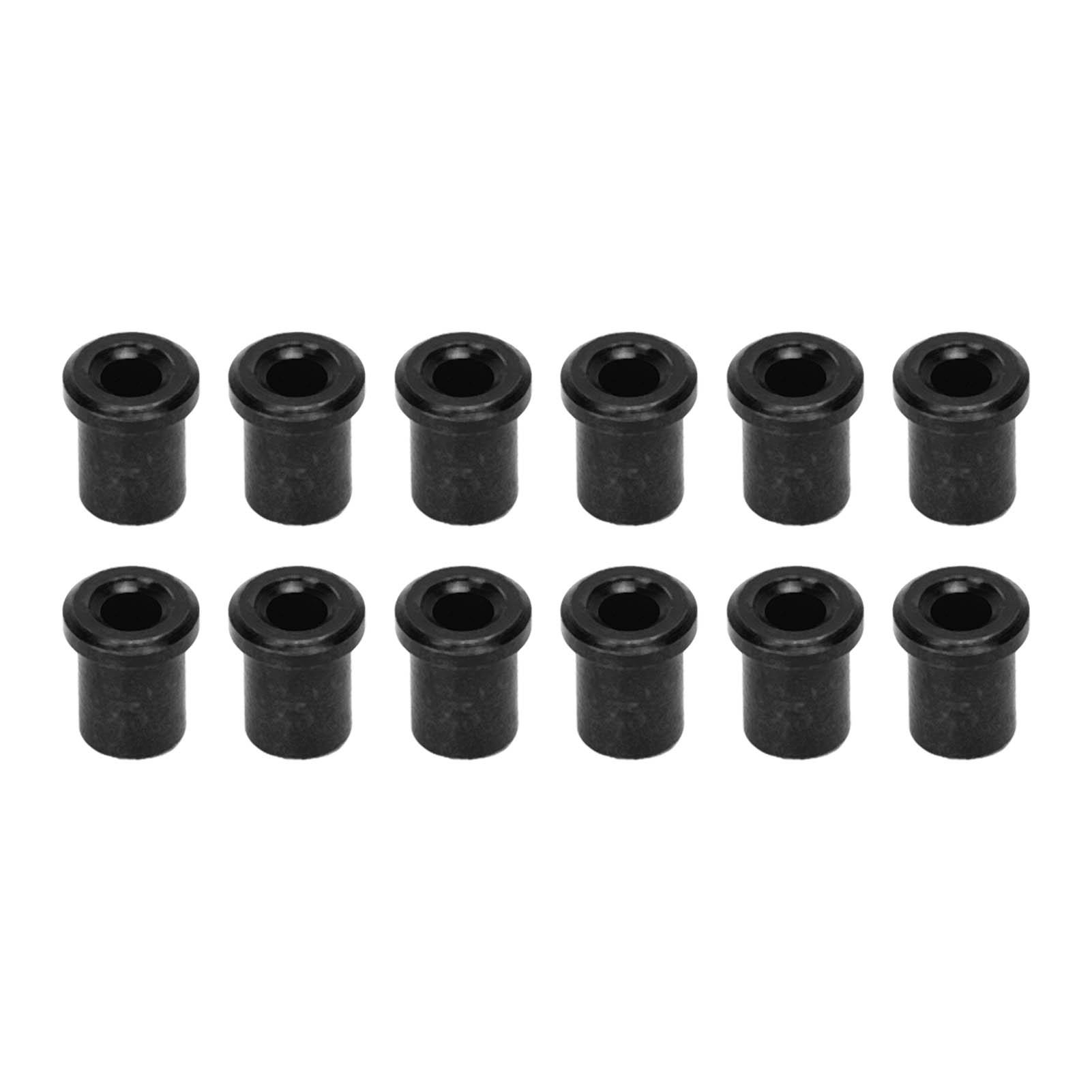 

12PCS Guitar Through Body Ferrules Replacement Metal String Bushing for Electric Guitar чёрный