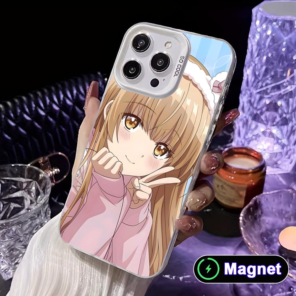 Angel Mahiru Shina Phone Case for iPhone 17 16 15 14 13 12 11 X XR XS Air Pro Max Plus Colorful Silver MagSafe Cover