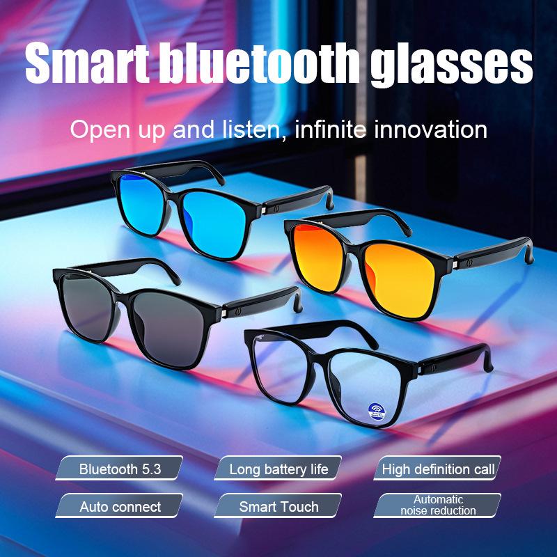 Bluetooth Smart Sunglasses with Music, Calls, Navigation, UV400 Protection, and Polarized Replaceable Lenses