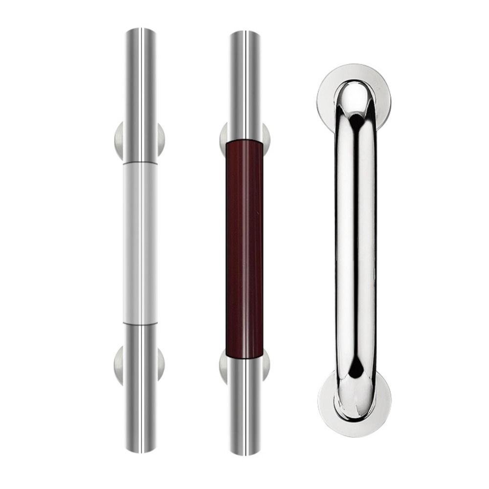 Wood Grain Door Knob Stainless Steel Wooden Door Handle Cabinet Closet Handle  Wooden Door