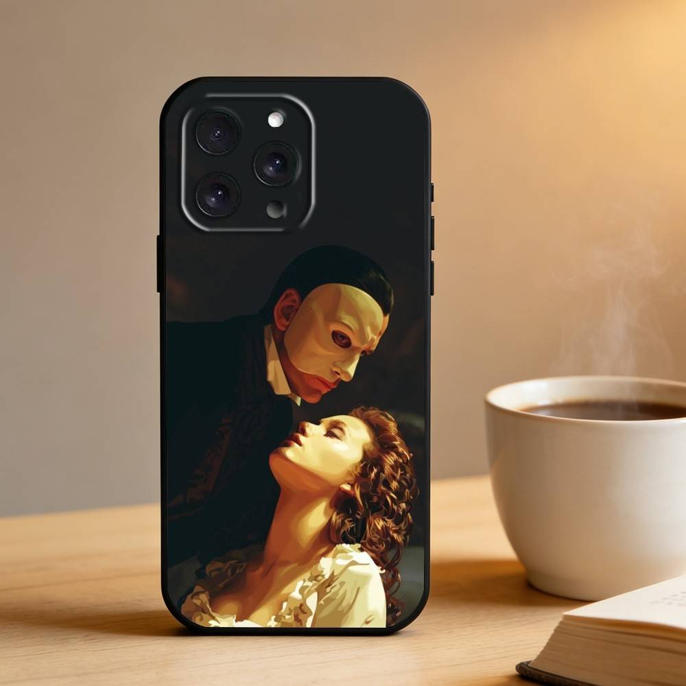 The Phantom of the Opera Phone Case For iPhone 16,15,14,13,12,17,Pro Max,Plus Silicone Black Case