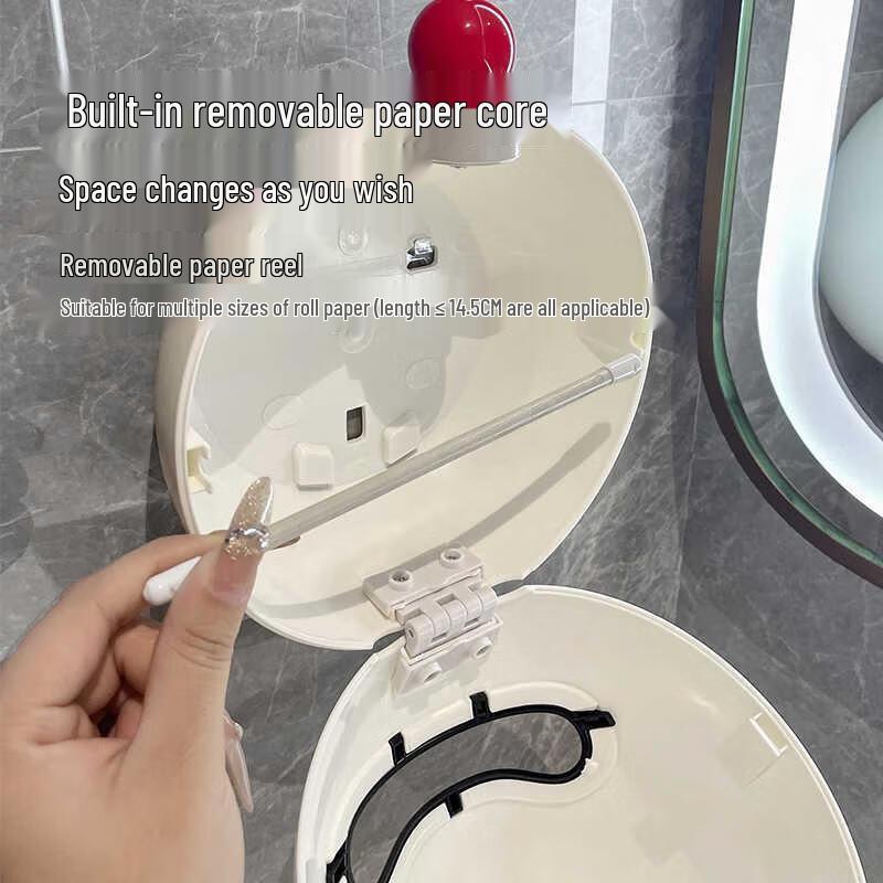 Polka Dot Cat Wall-Mounted Toilet Paper Holder