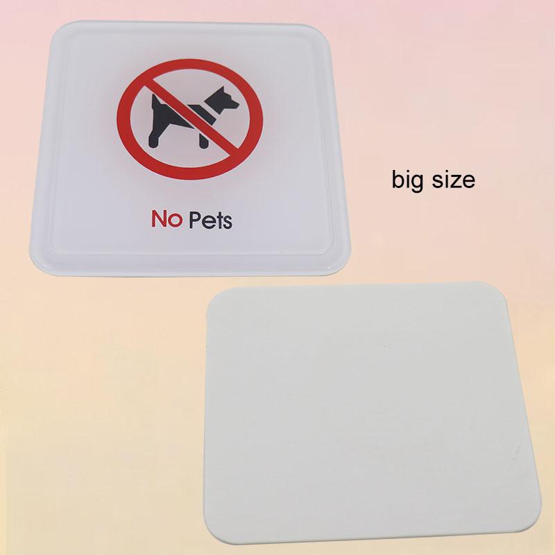 No Pets Allowed Pets Signs Public Place Logo Acrylic Wall Stickers Prohibition Warning Badge Plaque Dog Notice Store