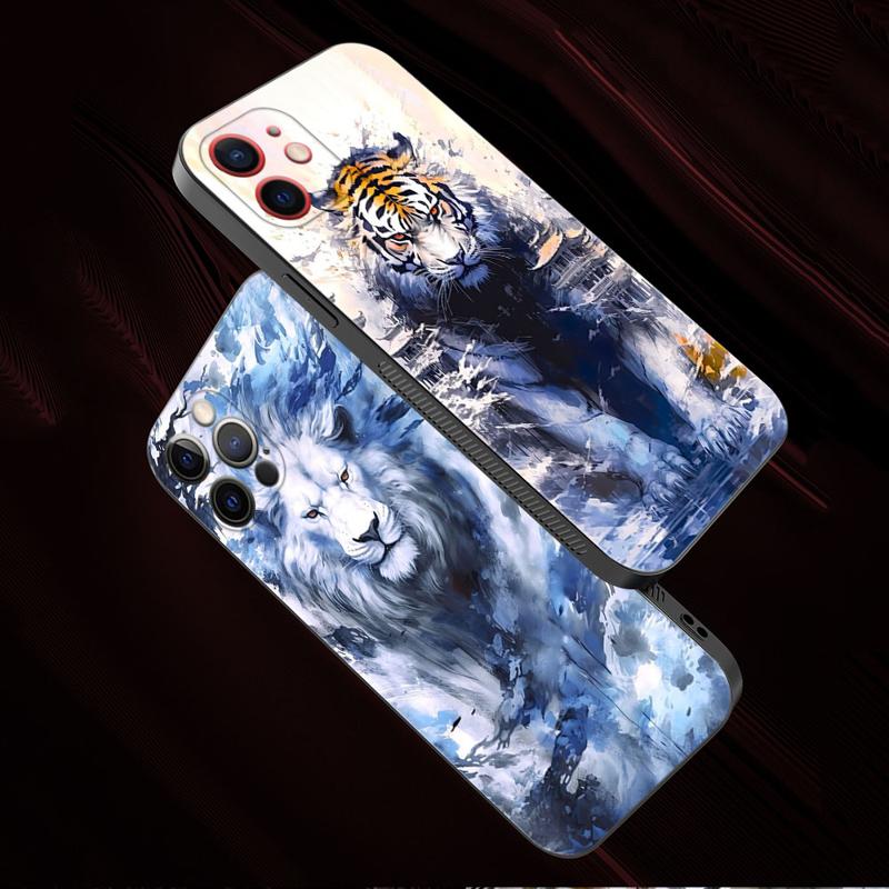 Ink Painting Pouzdro na telefon Tiger Lion pro iPhone Samsung Galaxy Redmi Xiaomi Oppo OnePlus Note SA 7 8 9 10 11 12 13 14 20 21 22 23 53 54 Pro Max Ultra