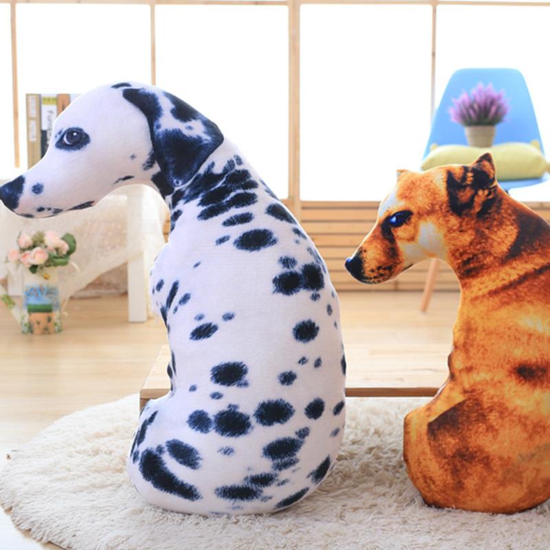 50Cm 3D Dog Simulation Plush Toys Soft Pillow Lifelike Plushies Stuffed Animal Cushion Pillow For Kids Home Decor Birthday Gifts
