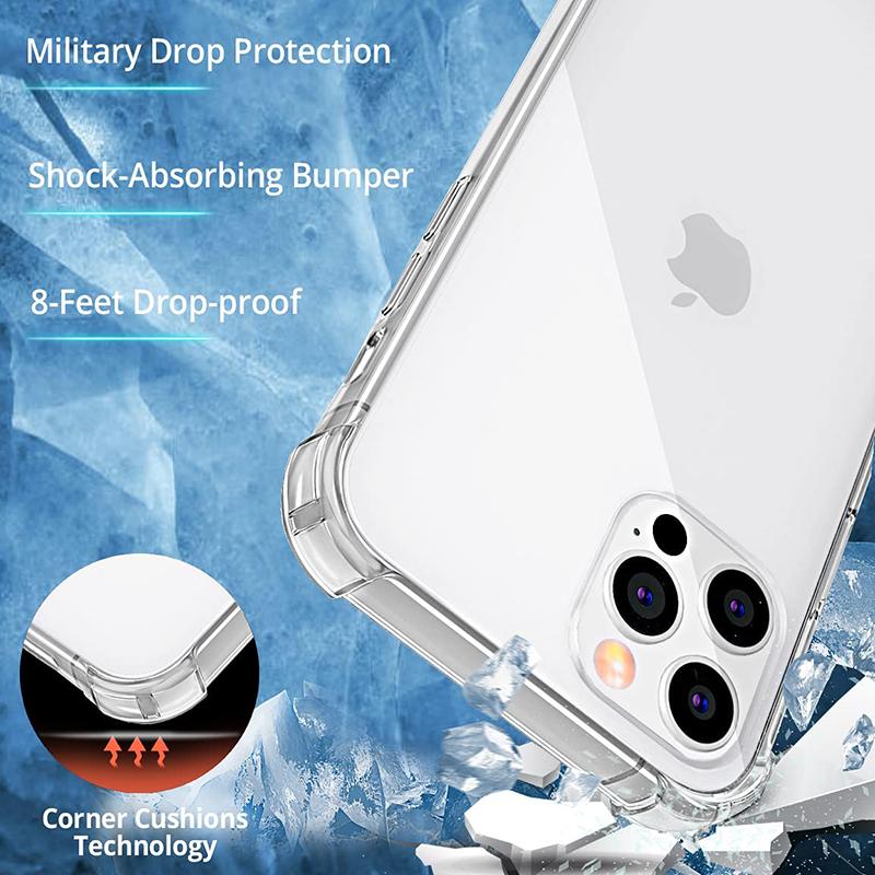 Air Bag Thick Shockproof Silicone Clear Phone Case For iPhone 16 Pro Case for iPhone 16 Plus 16Pro Max Transparent Cover Cases