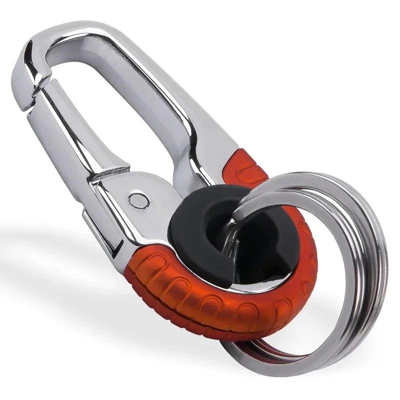 Carabiner Durable Snap Hook Key Ring Car Fashion Metal Keychain for Men with Waist Hanging Buckle for Business Gift Accessory