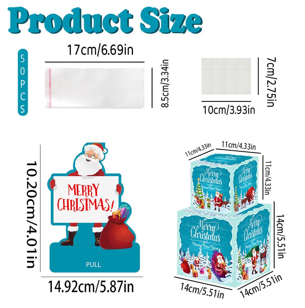 

Christmas Holiday Party Decor Cardboard Double Layer Santa Gift Box Box Money