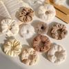 Milk Coffee Plush Hair Ring - Simple Elastic Band for Autumn/Winter